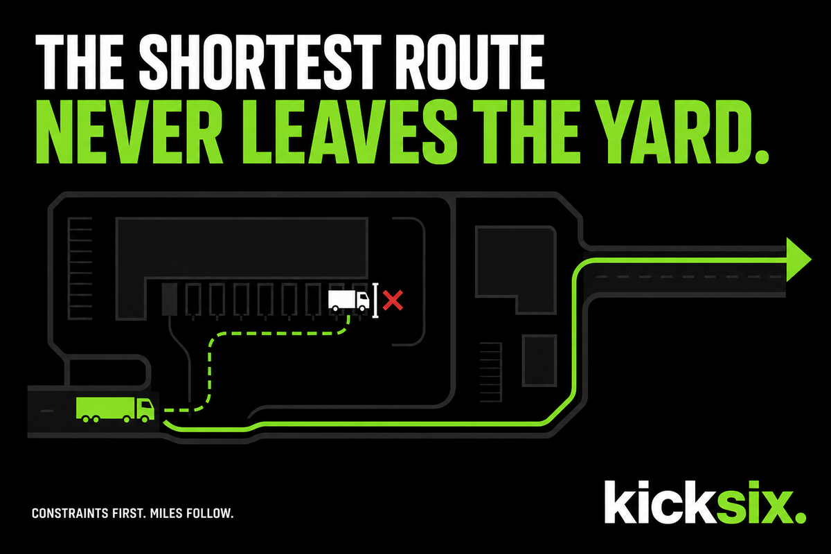 The shortest route never leaves the yard