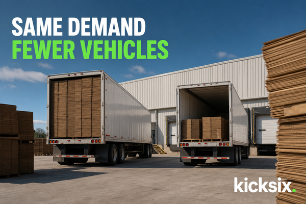 Same demand, fewer vehicles (illustrative)