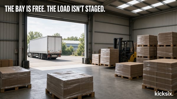 The bay is free. The load still isn't staged.